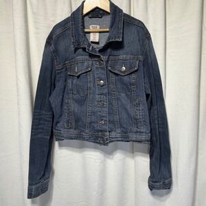 Mossimo Supply Co Kids Denim Jacket Blue Jean Button Front Trucker Size L G